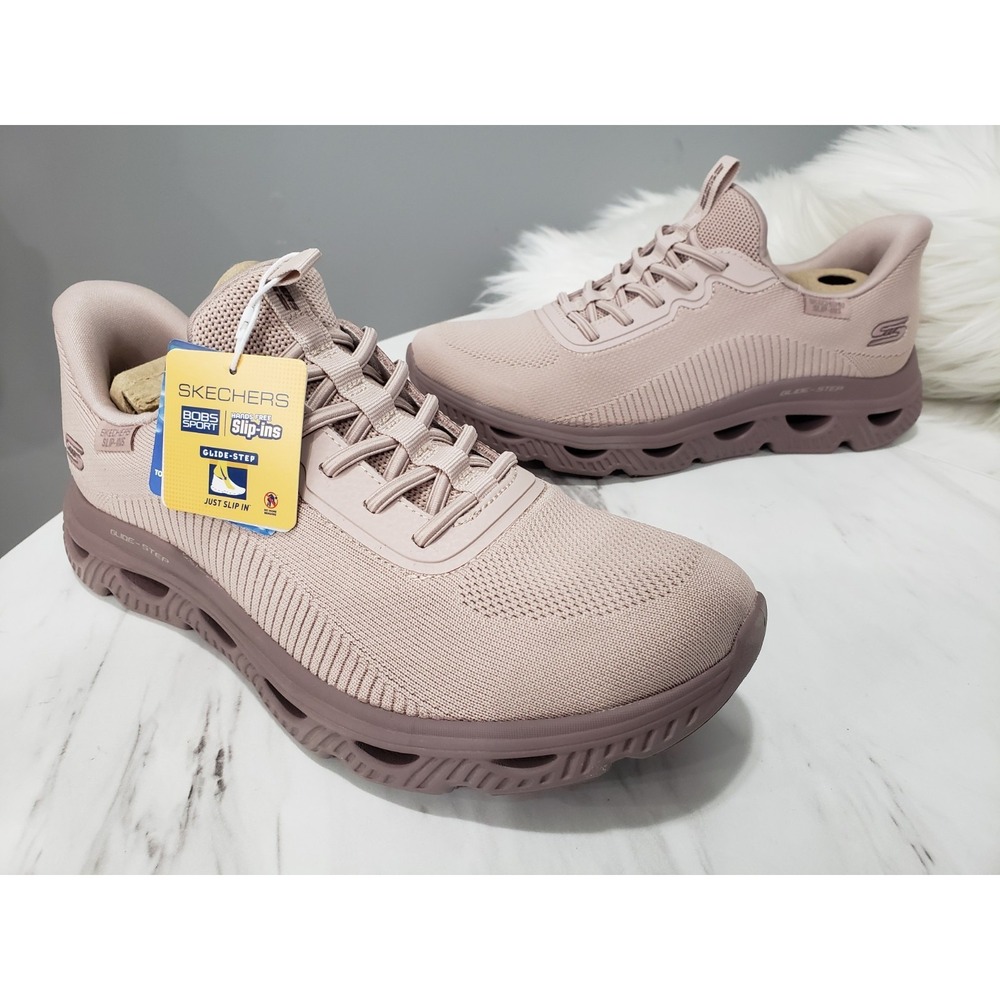 NEW NO BOX SIZE 9 Skechers Women's BOBS Slip-Ins Arc Waves Sneaker Blush Mauve